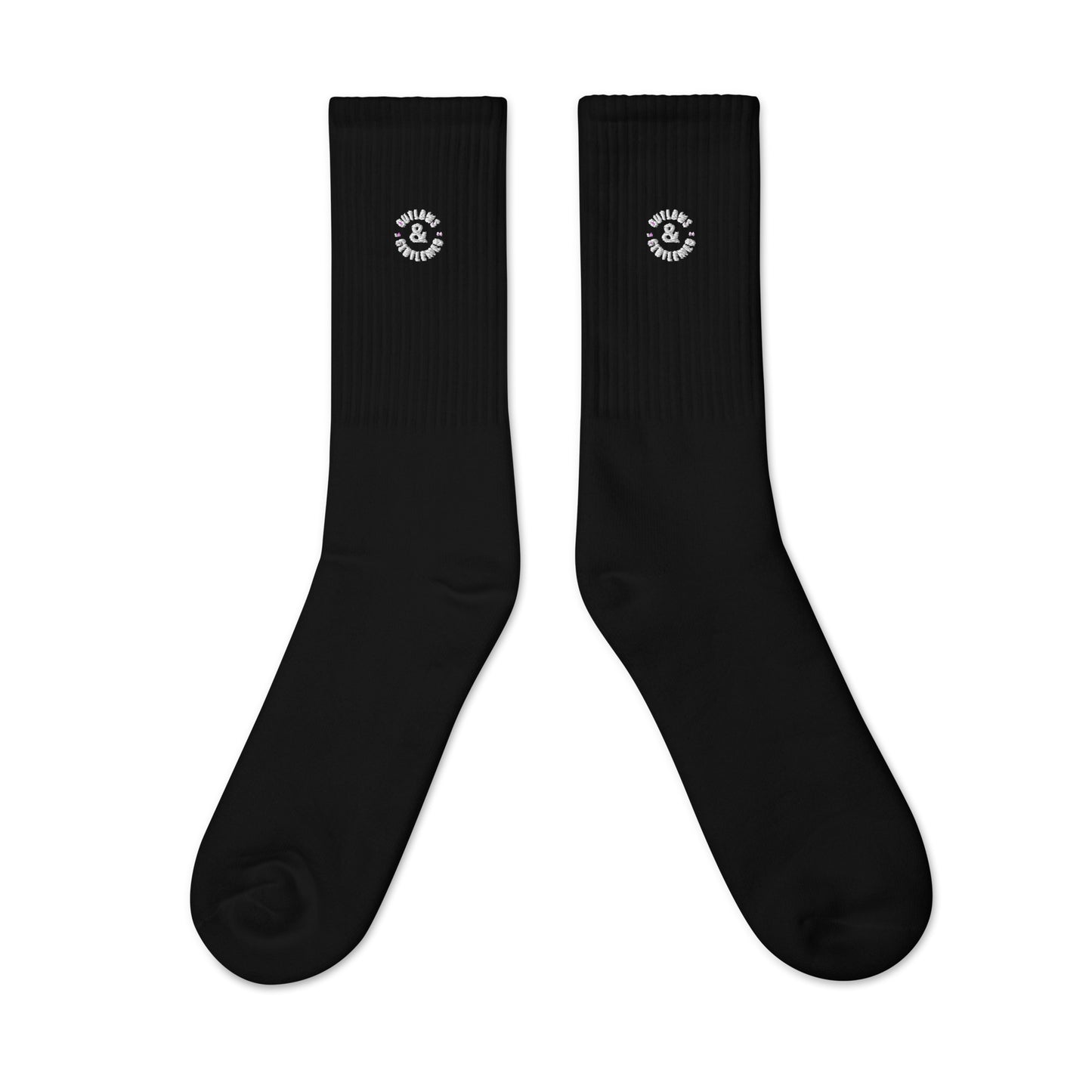 O&G Embroidered socks