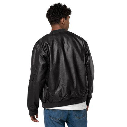 O&G Leather Bomber Jacket