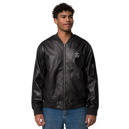 O&G Leather Bomber Jacket