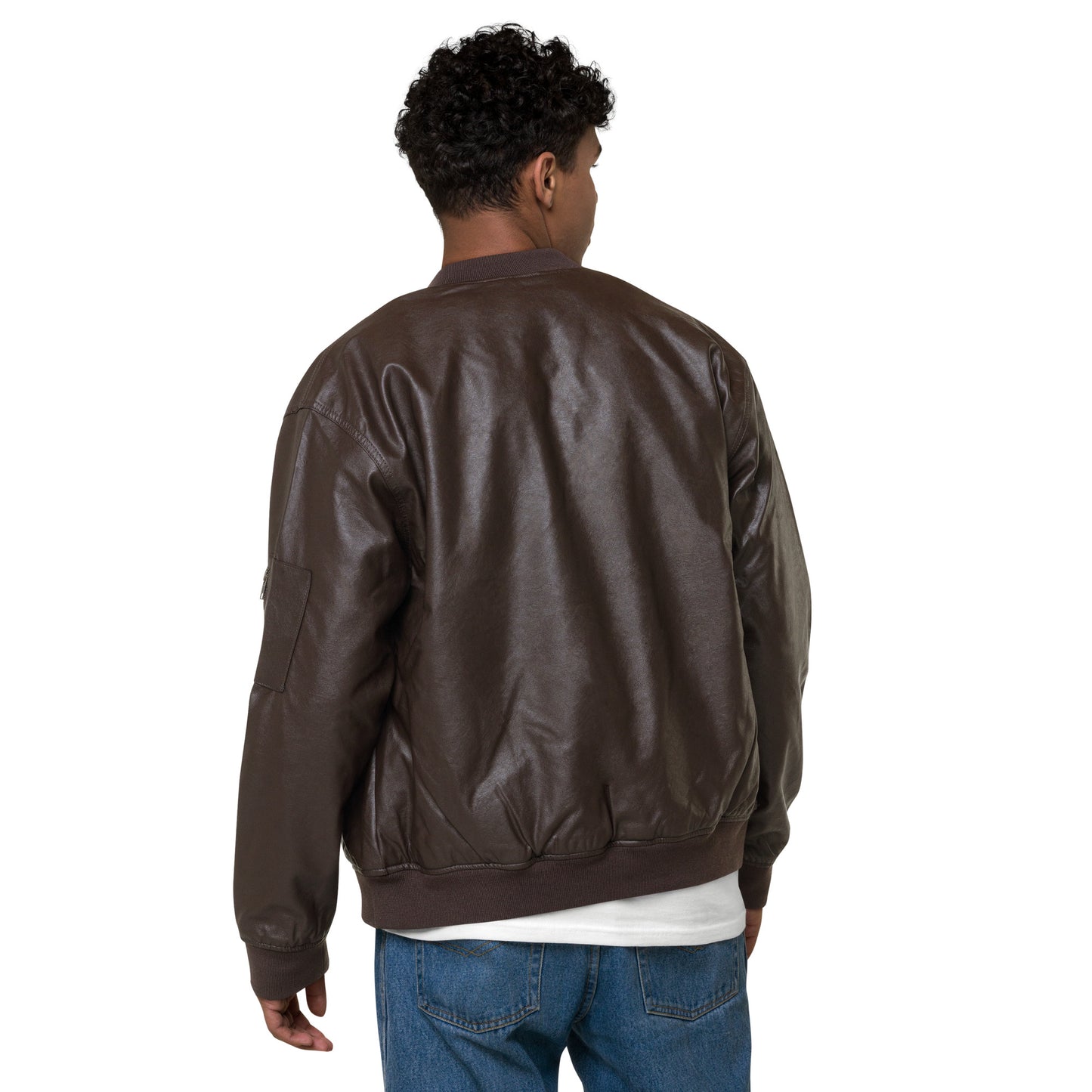 O&G Leather Bomber Jacket