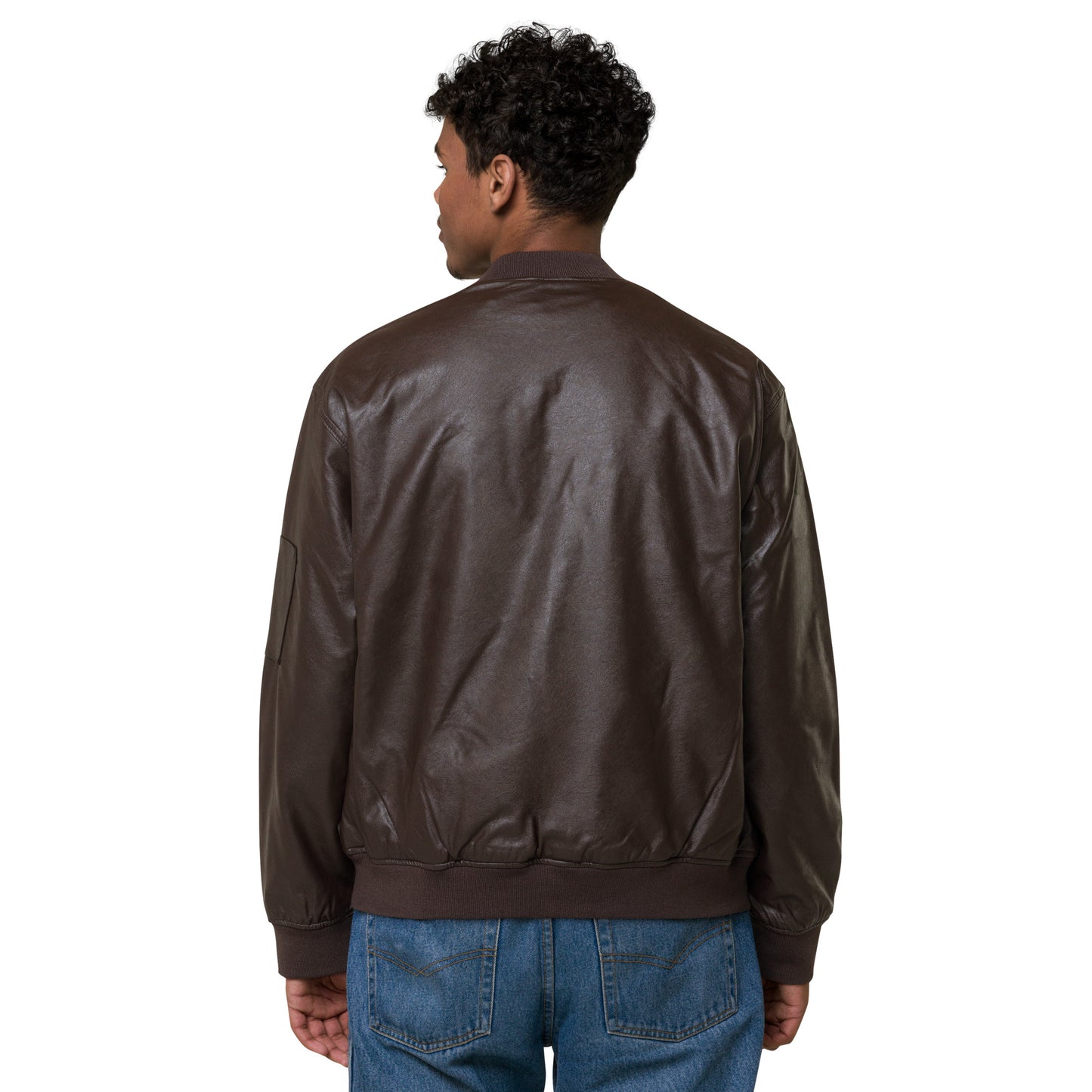 O&G Leather Bomber Jacket