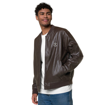 O&G Leather Bomber Jacket